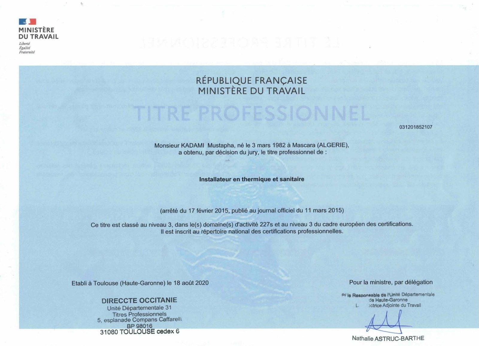 Diplôme Officiel